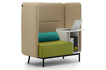 Buro alcove lounge sofa mit tisch und trennwand Around-box