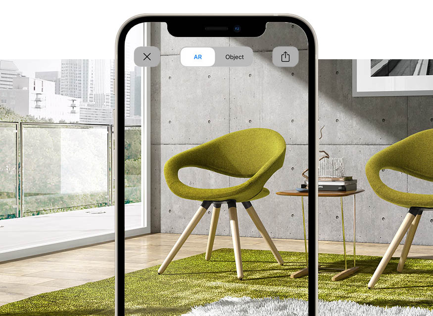 Modern design onferenzsessel und besprechungsstuhl mit Augmented Reality Samba