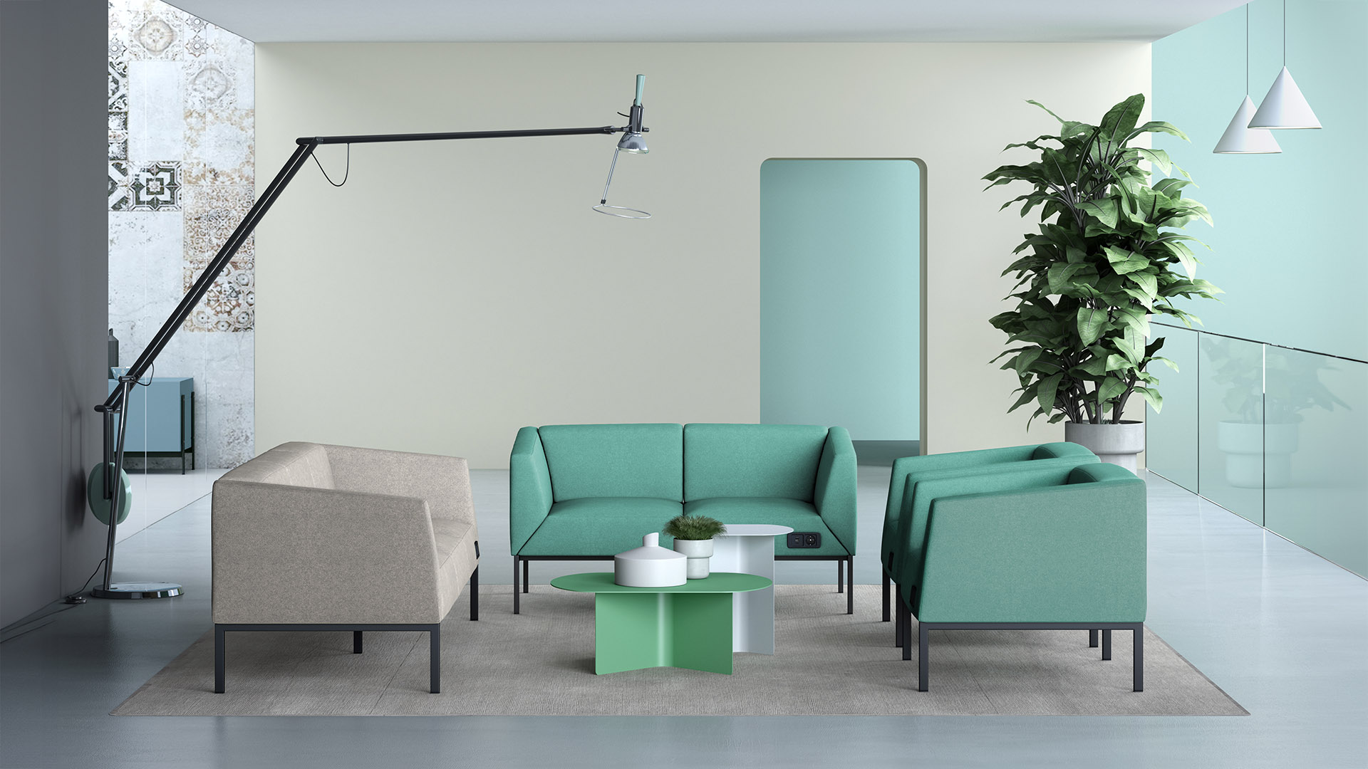 Sessel und sofa fur moderne salons mit leder gepolstertem KOS