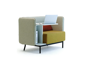 Buro lounge sofa mit tisch und trennwand Around-box-lt