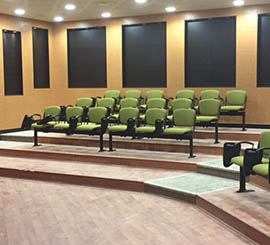 Chair with writing tablet for lecture hall and congress center